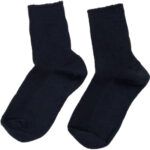 Hirsch Strømper i uld/bomuld - mørkeblå