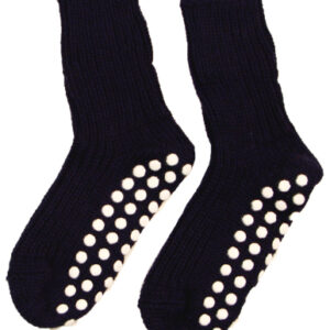 Hirsch uldsokker med dupper, tykke - Mørkeblå