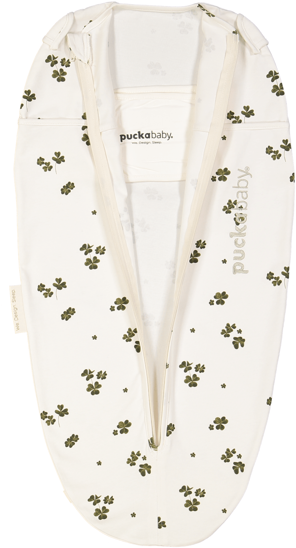 Puckababy The Original sovepose - mini 3/6 mdr. bomuld, lucky clover