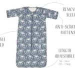 Puckababy the Bag Newborn, 0-6 mdr. / 70 cm, bomuld, seashell denim