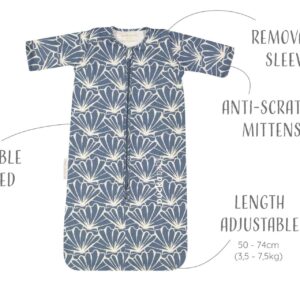 Puckababy the Bag Newborn, 0-6 mdr. / 70 cm, bomuld, seashell denim