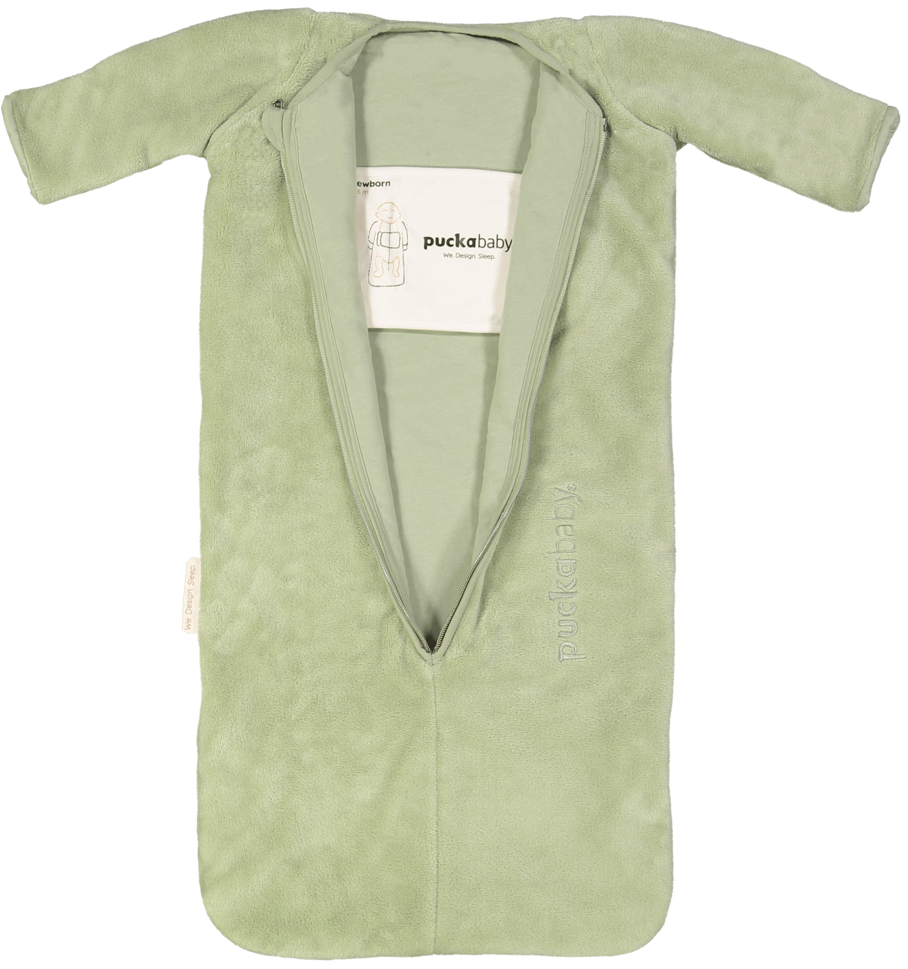 Puckababy the Bag Newborn, 0-6 mdr. / 70 cm, teddy, olive