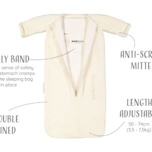 Puckababy the Bag Newborn, 0-6 mdr. / 70 cm, teddy, pure