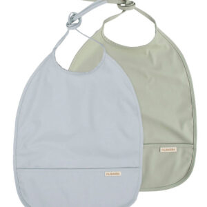 Filibabba Hagesmække m. Lomme - PU - 2-pak - Pearl Blue/Desert S