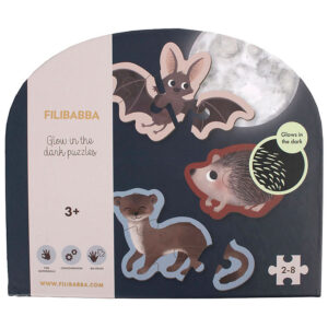 Filibabba Puslespil - Selvlysende - 2-8 Brikker - Skovens Dyr