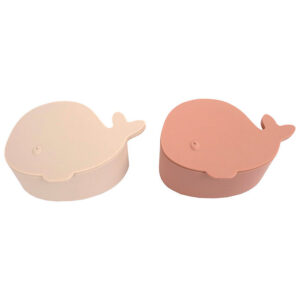 Filibabba Snackbokse - Silikone - Hvalen Christian - 2-pak - Blu