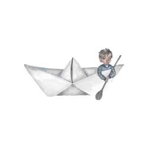 That&apos;s Mine - Wallsticker Paperboat fairytale - White