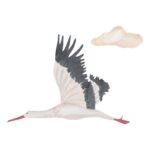 That&apos;s Mine - Wallsticker Stork Small - Multi