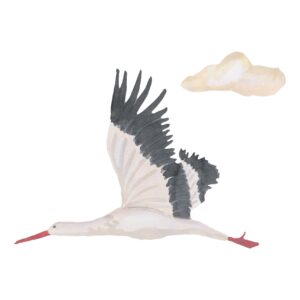 That&apos;s Mine - Wallsticker Stork Small - Multi