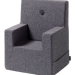 by KlipKlap Lænestol - Kids Chair XL - Blue Grey w. Grey