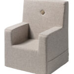 by KlipKlap Lænestol - Kids Chair XL - 63x49x42 cm - Beige w. Sa