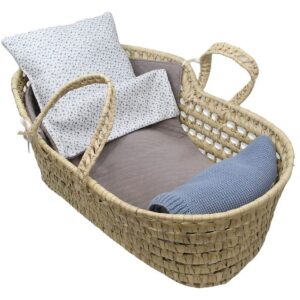 Asi Dukketilbehør - Dukkelift I Flet - Vintageprint Grå Og Blå