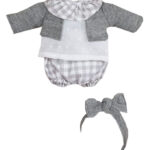 Asi Dukketøj - 36 cm - Koke - Grå/Hvid