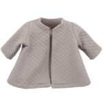 Asi Dukketøj - 43-46 cm - Quiltet Jakke - Warm Grey