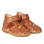 Begynder sandal med hjerte - Cognac - 20