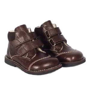 Begynder velcrosko - DARK BROWN - 25