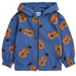 Bobo Choses Sweatcardigan - Navy Blue m. Guitarer