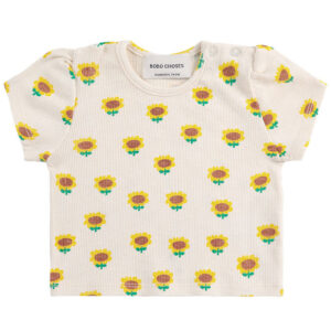 Bobo Choses T-shirt - Rib - Sunflower - Beige