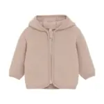 Cardigan m. Ører Uld Fleece - Mahogany Rose - 56