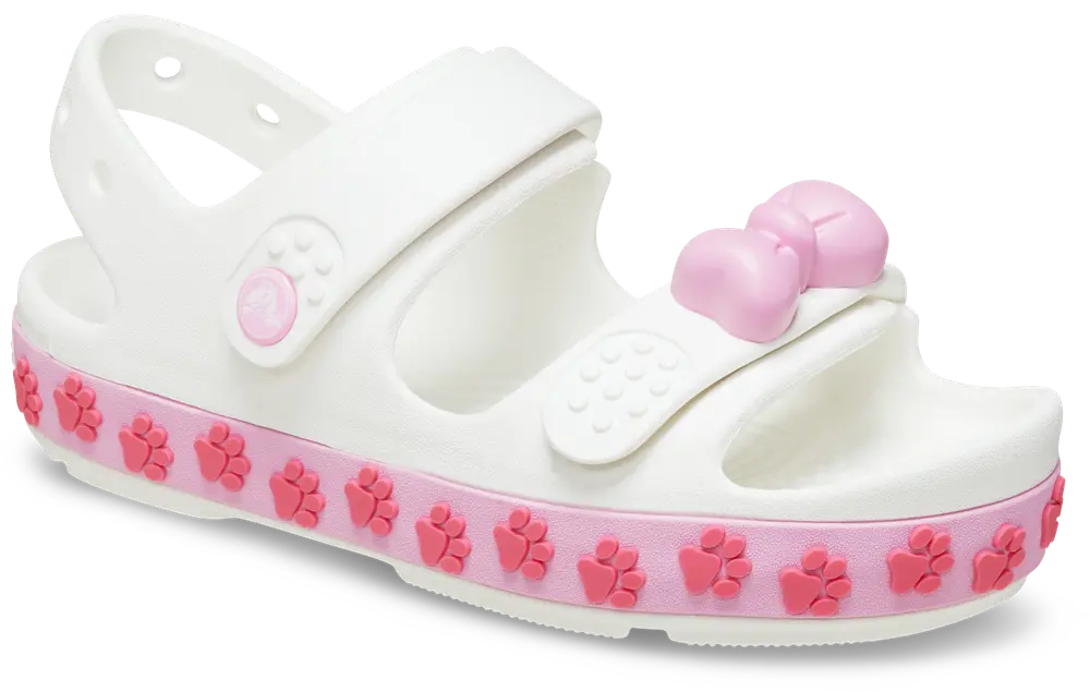 Crocband Cruiser Pet Sandal T - WHITE/PINK - 27/28