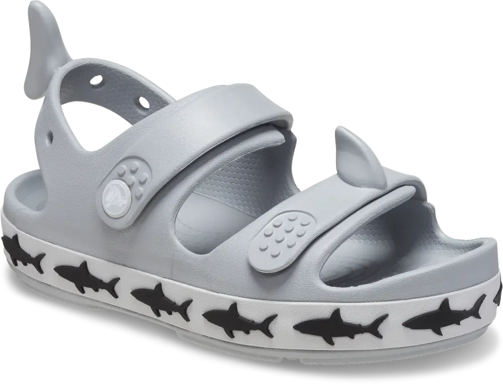 Crocband Cruiser Shark Sandal - LIGHT GREY - 24/25