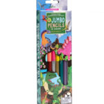 Eeboo Farveblyanter - 6 Stk. - Jumbo - Dinosaur