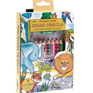 Eeboo Farveblyanter - 8 Stk. - Vilde Dyr m. Tegning