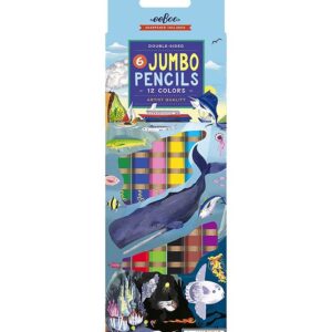 Eeboo Farveblyanter - Jumbo - 6 Stk. - Under The Sea