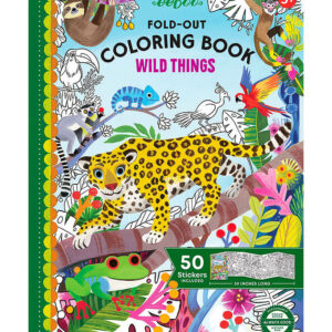 Eeboo Fold Ud Malebog m. Klistermærker - Vilde Dyr