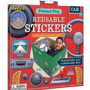 Eeboo Klistermærker - Genanvendelige - Rolleleg - Bil