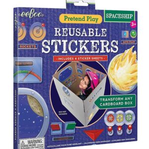 Eeboo Klistermærker - Genanvendelige - Rolleleg - Rumskib