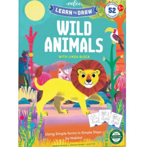 Eeboo Malebog - Lær At Tegne - Vilde Dyr