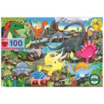 Eeboo Puslespil - 100 Brikker - Dinoland