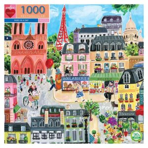 Eeboo Puslespil - 1000 Brikker - Paris In A Day