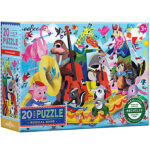 Eeboo Puslespil - 20 Brikker - 28x38 cm - Bandet Spiller
