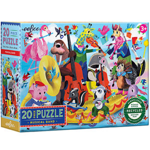 Eeboo Puslespil - 20 Brikker - 28x38 cm - Bandet Spiller