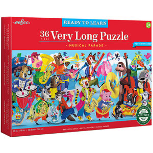 Eeboo Puslespil - 36 Brikker - 88,9x25,4 cm - Den Lange Musikpar