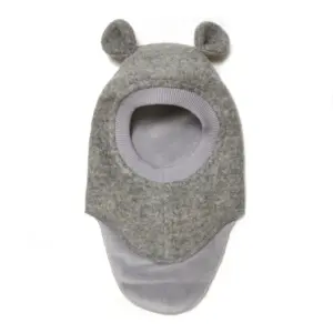 Elefanthue m. Ører Blød Uld - Medium Grey Melange - 2-4 ÅR