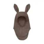 Elefanthue m. Ører Uld Fleece - Brown Melange - 12-24 MDR.