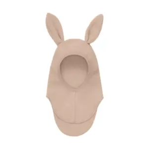 Elefanthue m. Ører Uld Fleece - Mahogany Rose - 0-12 MDR.