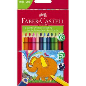 Faber-Castell Farveblyanter - Trekantet - Jumbo - 5,4 mm - 12 st