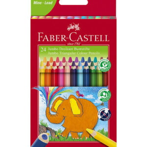 Faber-Castell Farveblyanter - Trekantet - Jumbo - 5,4 mm - 24 st