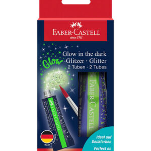 Faber-Castell Glitter Tuber - 2 stk. - Glow In The Dark