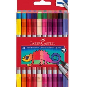 Faber-Castell Tuscher - Dobbelt Tyk/Tynd - 20 stk - Multifarvet