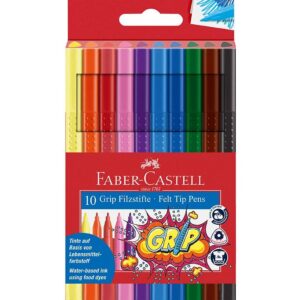 Faber-Castell Tuscher - Grip - 10 stk - Multifarvet