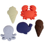 Filibabba Sandforme - 5-pak - Silikone - Blue Mix