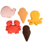 Filibabba Sandforme - 5-pak - Silikone - Peach Mix