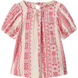 Fliink Bluse - Addie - Cloud Dancer Pink Stripe