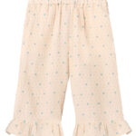 Fliink Bukser - Blooming Ruffle - Sandshell AOP