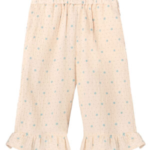Fliink Bukser - Blooming Ruffle - Sandshell AOP
